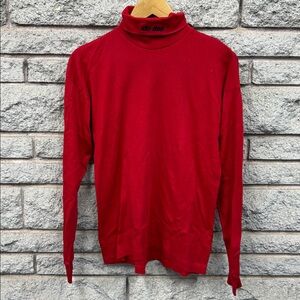 Vintage Bombardier Ski-doo Stylish Red Turtleneck Sweater
